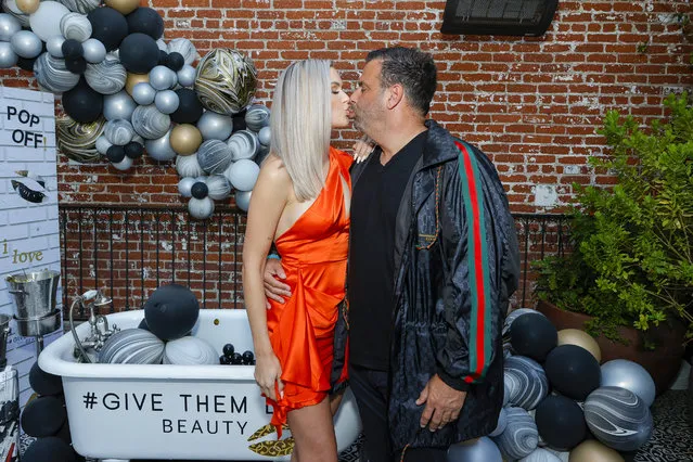 Model Lala Kent and American film producer Randall Emmett attend the “Vanderpump Rules” Party For LALA Beauty Hosted By Lala Kent at Beauty & Essex on June 30, 2021 in Los Angeles, California. (Photo by Amy Sussman/Getty Images)