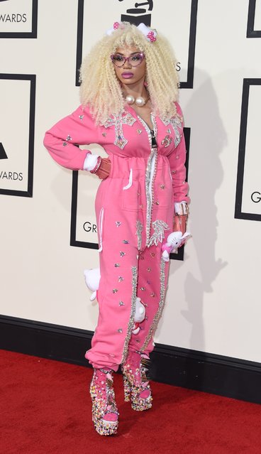 Dencia arrives on the red carpet for the 58th Annual Grammy music Awards in Los Angeles February 15, 2016. (Photo by Valerie Macon/AFP Photo)