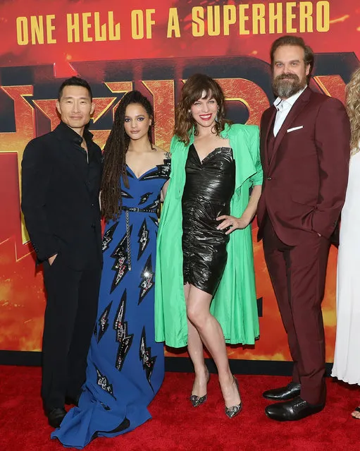 Daniel Dae Kim, Sasha Lane, Milla Jovovich, and David Harbour attend the New York premiere of “Hellboy” at AMC Lincoln Square Theater on April 9, 2019 in New York City. (Photo by Taylor Hill/WireImage)