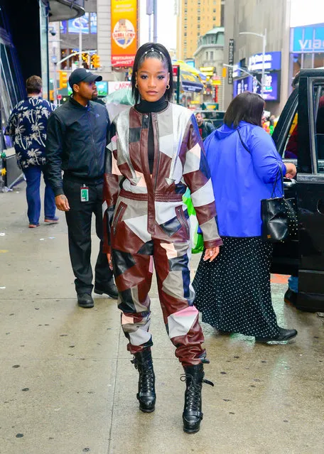 Singer/Actress Keke Palmer is seen outside good morning america  on April 18, 2019 in New York City. (Photo by Raymond Hall/GC Images)