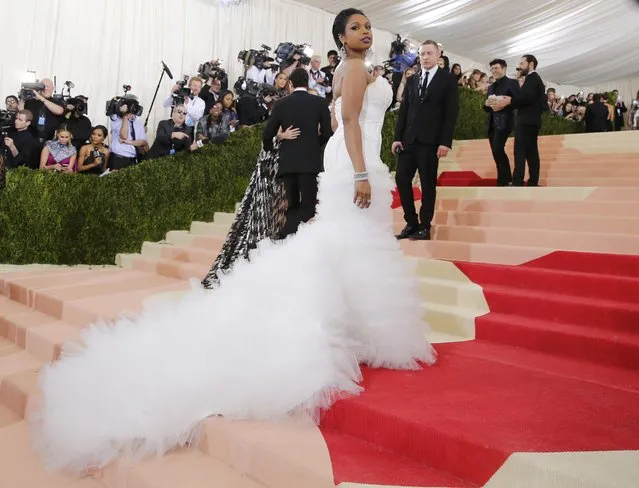 Singer Jennifer Hudson arrives at the Metropolitan Museum of Art Costume Institute Gala (Met Gala) to celebrate the opening of “Manus x Machina: Fashion in an Age of Technology” in the Manhattan borough of New York, May 2, 2016. (Photo by Eduardo Munoz/Reuters)