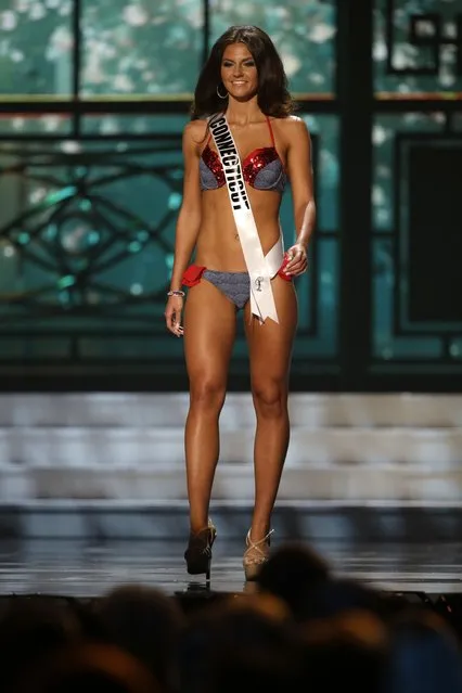 Miss Connecticut, Ashley Golebiewski, competes in the swimsuit competition during the preliminary round of the 2015 Miss USA Pageant in Baton Rouge, La., Wednesday, July 8, 2015. (Photo by Gerald Herbert/AP Photo)