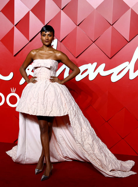 British actress Simone Ashley poses on the red carpet of The Fashion Awards 2024 at the Royal Albert Hall in London, Britain, on December 2, 2024. (Photo by Hannah McKay/Reuters)