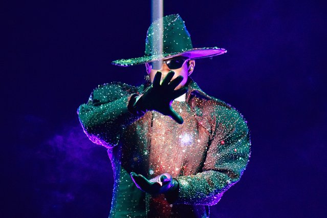American singer-songwriter and dancer Usher performs during his “Past Present Future” tour at The O2 Arena on May 06, 2025 in London, England. (Photo by Jim Dyson/Getty Images)