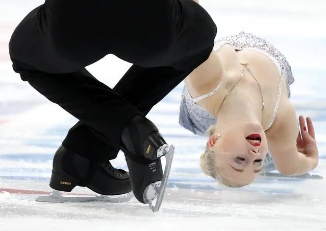 Annabelle Proelss and Ruben Blommaert of Germany perform during the pairs short program at the Rostelecom Cup ISU Grand Prix of Figure Skating in Moscow November 14, 2014. (Photo by Grigory Dukor/Reuters)