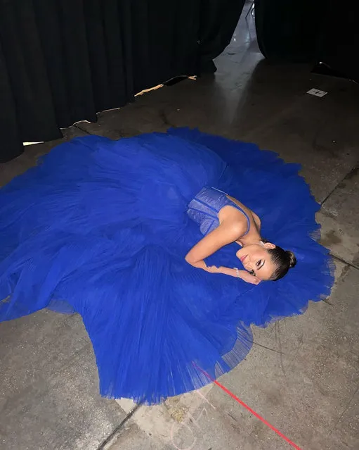 American model, fashion influencer and social media personality Olivia Culpo in the second decade of January 2023 celebrates the new Miss Universe. (Photo by oliviaculpo/Instagram)