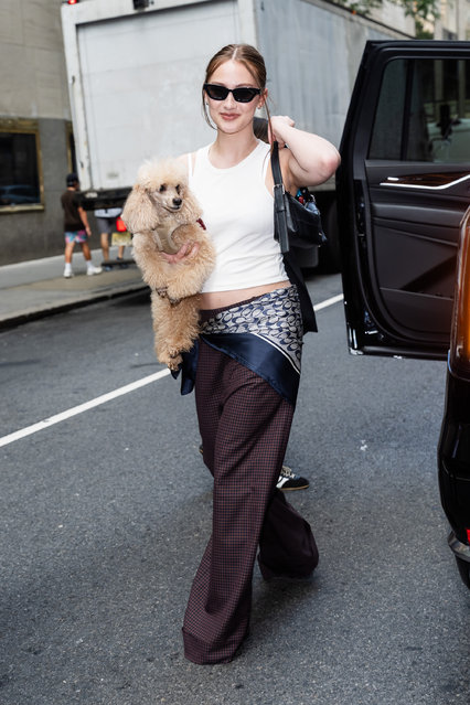 American actress Lola Tung is seen in Midtown on July 15, 2025 in New York City. (Photo by TheStewartofNY/GC Images)