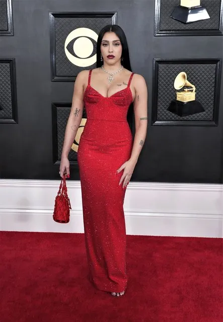 Madonna's daughter, singer Lourdes Leon arrives at the 65th annual Grammy Awards on Sunday, Feb. 5, 2023, in Los Angeles. (Photo by Jordan Strauss/Invision/AP)