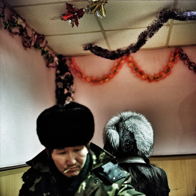 January 2013. A scene in Yakutsk, Siberia, the coldest city in the world. (Photo by Steeve Iuncker/Agence VU)