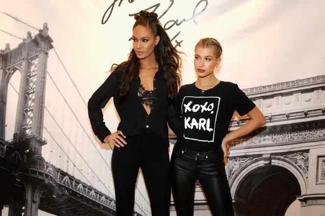 Karl Lagerfeld Paris x ELLE Event with Joan Smalls and Hailey Baldwin on October 18, 2016 in New York City. (Photo by Rabbani and Solimene Photography/Getty Images for Lord & Taylor)