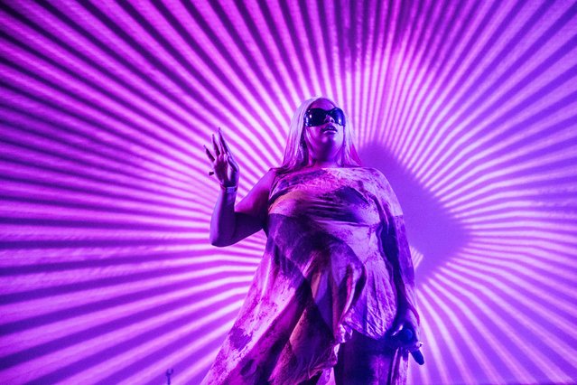 British group Shygirl presents Club Shy and performs at the Roskilde music festival 2024 on July 6, 2024 in Roskilde, Denmark. (Photo by Helle Arensbak/Ritzau Scanpix  via  AFP Photo)