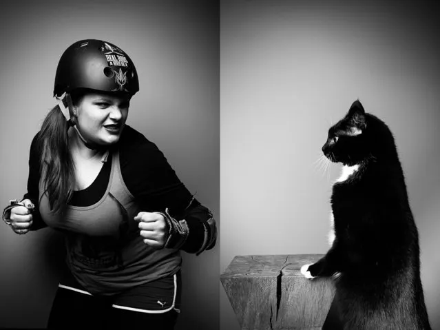 Pet owner Jessica with her housecat, “8Ball”. (Photo by Tobias Lang)