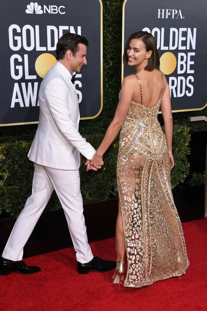 Irina Shayk and Bradley Cooper attends the 76th Annual Golden Globe Awards at The Beverly Hilton Hotel on January 06, 2019 in Beverly Hills, California. (Photo by Daniele Venturelli/WireImage)