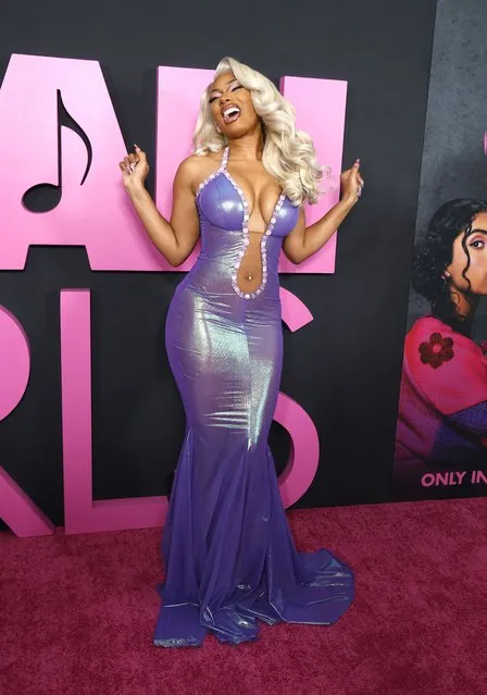 American rapper Megan Thee Stallion attends the “Mean Girls” New York premiere at AMC Lincoln Square Theater on January 08, 2024 in New York City. (Photo by John Lamparski/WireImage)