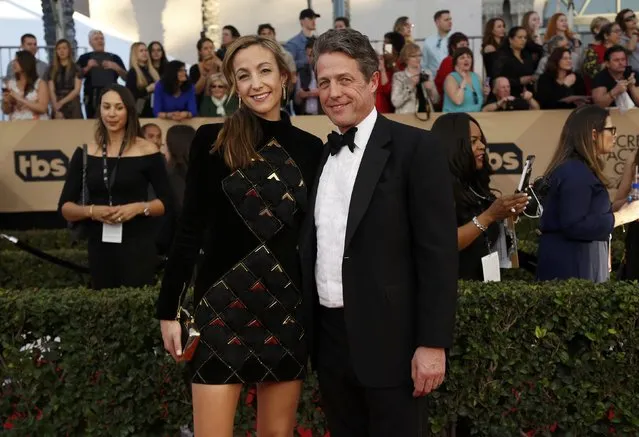 Actor Hugh Grant and Anna Elisabet Eberstein arrive at the 23rd Screen Actors Guild Awards in Los Angeles, California, U.S., January 29, 2017. (Photo by Mario Anzuoni/Reuters)