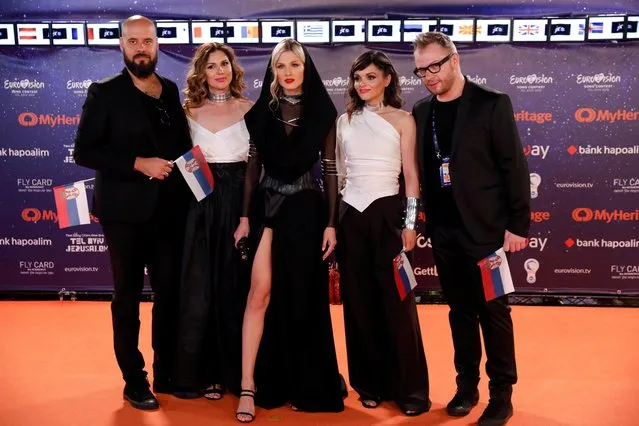 Contestant Nevena Bozovic of Serbia arrives at the 64th Eurovision Song Contest held at Tel Aviv Fairgrounds on May 12, 2019 in Tel Aviv, Israel. (Photo by Amir Cohen/Reuters)