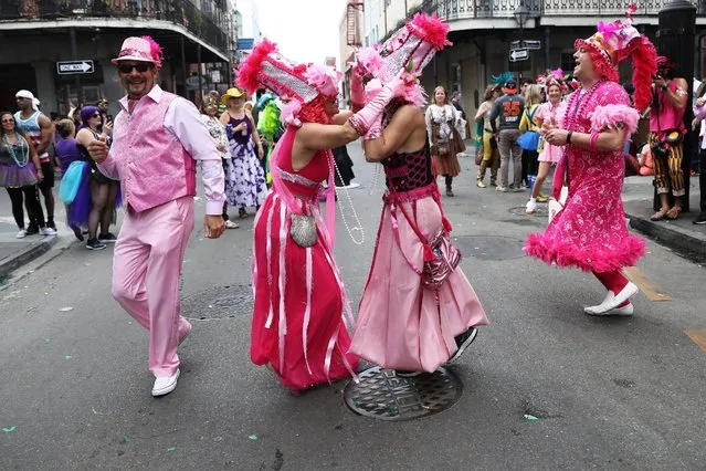 People celebrate Mardi Gras at the French Quarter in New Orleans, Louisiana U.S., February 28, 2017. (Photo by Shannon Stapleton/Reuters)