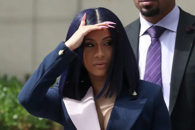 Singer Cardi B leaves Queens County Criminal Court in the Queens Borough of New York, U.S., June 25, 2019. (Photo by Shannon Stapleton/Reuters)