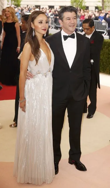 Uber CEO Travis Kalanick and companion Gabi Holzwarth arrive at the Metropolitan Museum of Art Costume Institute Gala (Met Gala) to celebrate the opening of “Manus x Machina: Fashion in an Age of Technology” in the Manhattan borough of New York, May 2, 2016. (Photo by Lucas Jackson/Reuters)