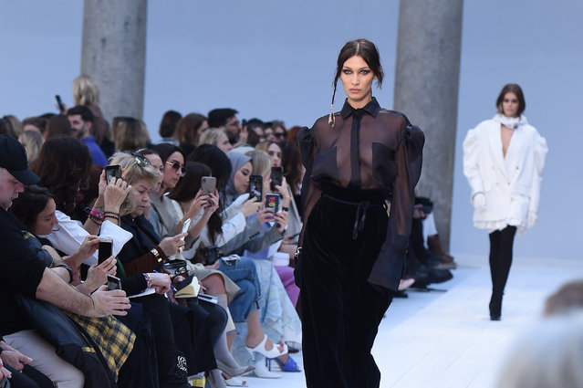 Bella Hadid and Kaia Gerber walk the runway during the Max Mara fashion show as part of Milan Fashion Week Fall/Winter 2020-2021 on February 20, 2020 in Milan, Italy. (Photo by Stefania D'Alessandro/Getty Images)