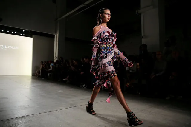 A model presents creations from the Concept Korea Spring/Summer 2018 collection during New York Fashion Week in the Manhattan borough of New York City, U.S., September 8, 2017. (Photo by Amr Alfiky/Reuters)