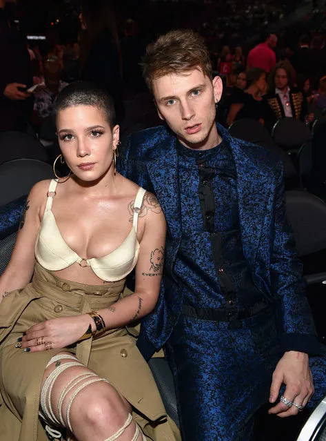 Recording artists Halsey (L) and Machine Gun Kelly attend the 2017 Billboard Music Awards at T-Mobile Arena on May 21, 2017 in Las Vegas, Nevada. (Photo by John Shearer/BBMA2017/Getty Images for dcp)