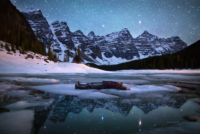 Moraine Lake, Banff National Park, Alberta, Canada. (Photo by Paul Zizkas/Caters News)