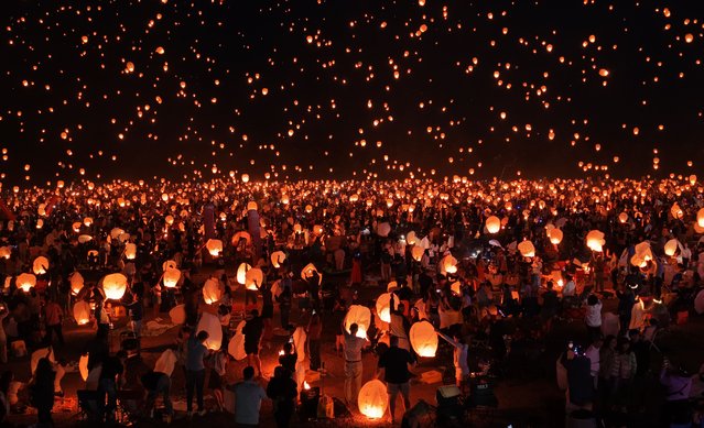 A view from Pennsylvania Lantern Lights Festival in Pocono Raceway of Pennsylvania, United States on September 14, 2025. (Photo by Lokman Vural Elibol/Anadolu via Getty Images)