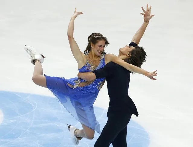 Figure Skating, ISU Grand Prix Rostelecom Cup 2016/2017, Ice Dance Free Dance in Moscow, Russia on November 5, 2016. Elliana Pogrebinsky and Alex Benoit of the U.S. compete. (Photo by Grigory Dukor/Reuters)