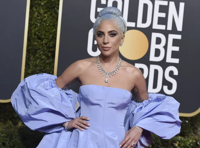 Lady Gaga arrives at the 76th annual Golden Globe Awards at the Beverly Hilton Hotel on Sunday, January 6, 2019, in Beverly Hills, Calif. (Photo by Jordan Strauss/Invision/AP Photo)