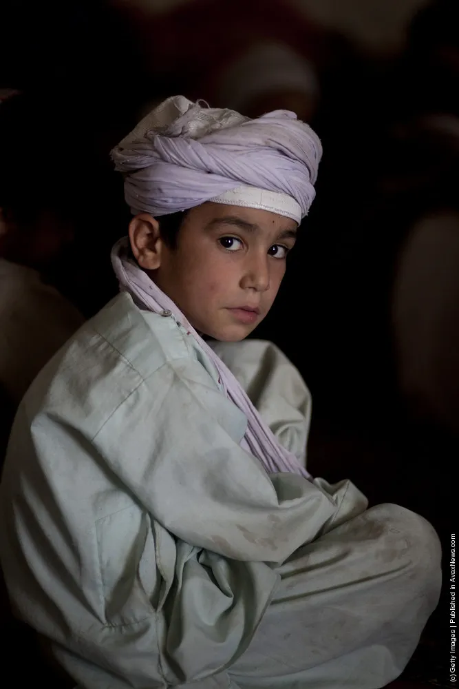 Afghan Children Study Quran in Kandahar