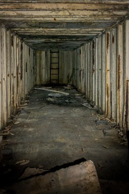 An air raid shelter at RAF Stormy Down in Wales is eerie, damp and dark. (Photo by MediaDrumWorld.com)