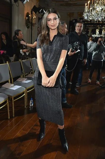 Emily Ratajkowski attends the Jason Wu collection Front Row during, New York Fashion Week at The St. Regis on February 10, 2017 in New York City. (Photo by Ben Gabbe/Getty Images)