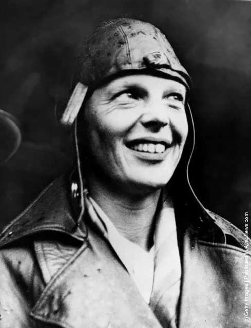 1932: American aviator Amelia Earhart arriving in  London having become the first woman to fly across the Atlantic alone