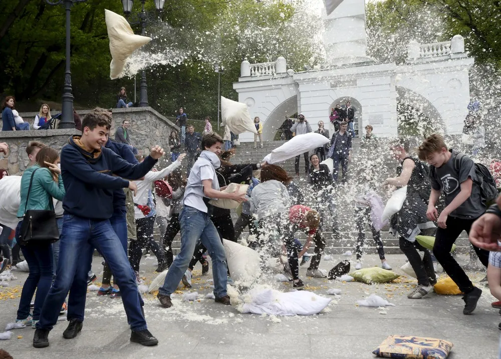 Pillow Fight in Kiev