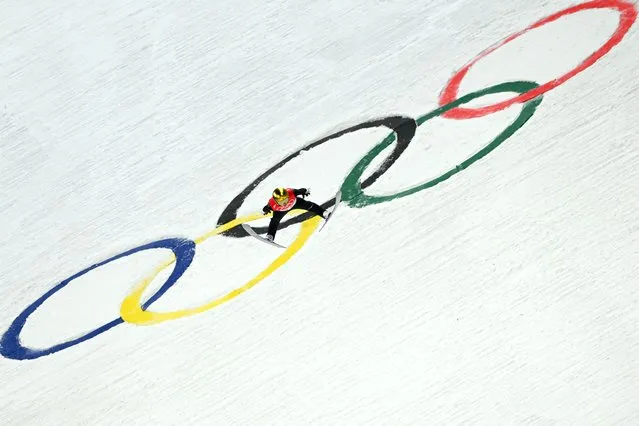 Marius Lindvik of Team Norway competes during the Men's Large Hill Individual Final Round on Day 8 of Beijing 2022 Winter Olympics at National Ski Jumping Centre on February 12, 2022 in Zhangjiakou, China. (Photo by Matthias Hangst/Getty Images)