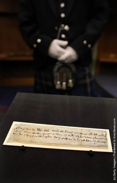 A 700-year-old letter believed to have been in the possession of William Wallace