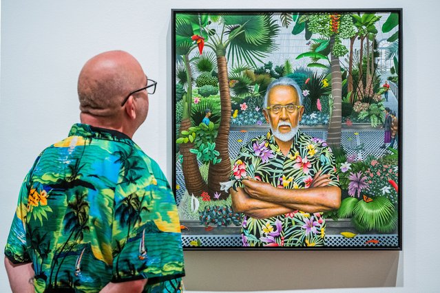 Alain at Kew, 2022, by Carl Randall is on show at the Herbert Smith Freehills Portrait Award exhibition on July 10, 2024, and has apparently already influenced one visitor to the National Portrait Gallery in central London. (Photo by Guy Bell/Rex Features/Shutterstock)