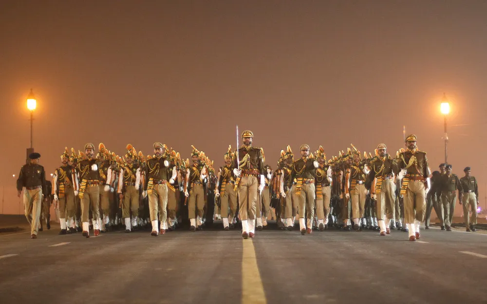 Rehearsals for Republic Day 2018 in India