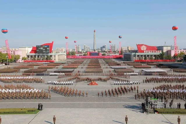 North Korean military participate in the celebration of the 70th anniversary of the founding of the ruling Workers' Party of Korea, in this undated photo released by North Korea's Korean Central News Agency (KCNA) in Pyongyang on October 12, 2015. (Photo by Reuters/KCNA)