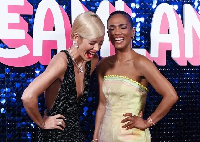 English singer-songwriter Lily Allen (L) and English actress Freema Agyeman attend the “Dreamland” Special Screening at Picturehouse Central on March 30, 2023 in London, England. (Photo by Karwai Tang/WireImage)
