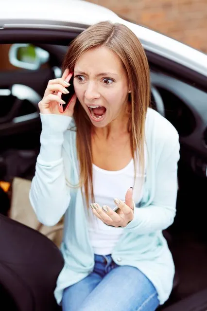 Annoyed woman on her phone. (Photo by Chris Rout/Alamy Stock Photo )