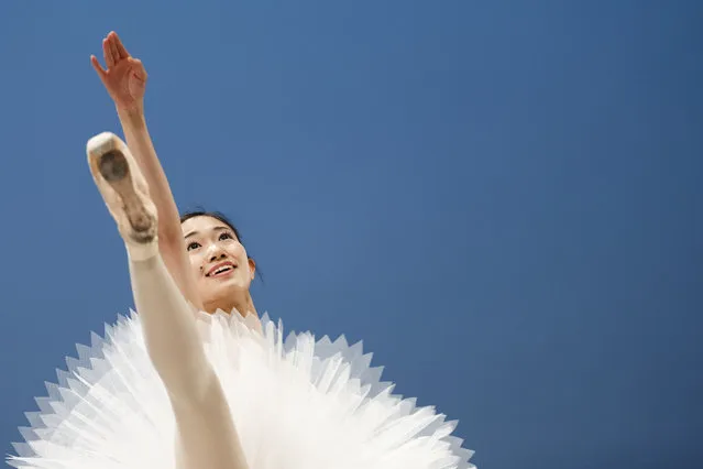 Ballet dancer Airi Igarashi from Japan performs during the first day of the 43rd Prix de Lausanne in Lausanne, Switzerland on Monday, February 2, 2015. The Prix de Lausanne is an international dance competition for young dancers aged 15 to 18. (Photo by Valentin Flauraud/AP Photo/Keystone)