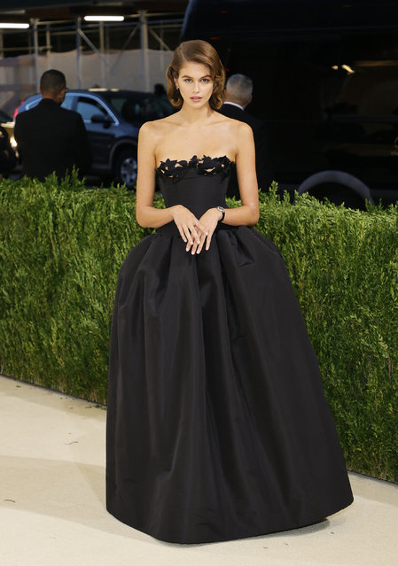 American model and actress Kaia Gerber attends The 2021 Met Gala Celebrating In America: A Lexicon Of Fashion at Metropolitan Museum of Art on September 13, 2021 in New York City. (Photo by Mike Coppola/Getty Images)