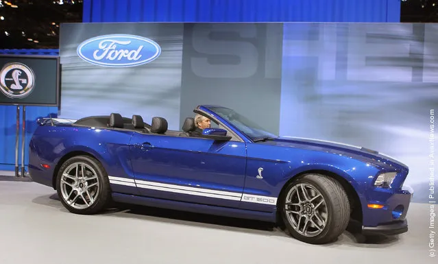 Ford introduces the Shelby Mustang GT500 convertible during the media preview of the Chicago Auto Show