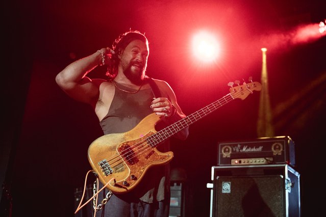 Actor Jason Momoa performs with his band Oof Tatata during Meili Vodka presents Oof Tatata in concert at Racket NYC on September 08, 2024 in New York City. (Photo by Valerie Terranova/Getty Images)