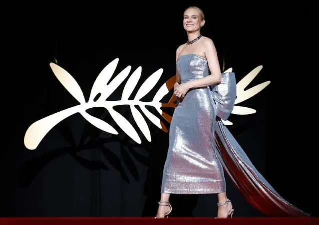 German actress Diane Kruger arrives on stage to present the Best Actor Prize at the 75th edition of the Cannes Film Festival in Cannes, southern France, on May 28, 2022. (Photo by Sarah Meyssonnier/Reuters)