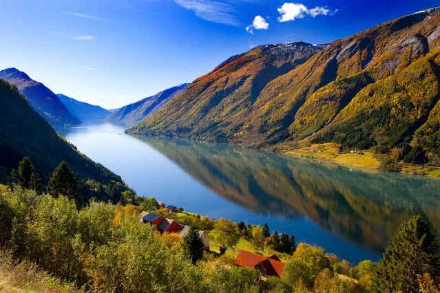 Fjaerlandfjord off Sognefjord, Sogn og Fjordane, Norway. (Photo by Brian Lawrence/Getty Images)