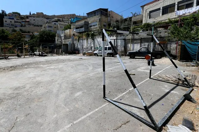 A closed football pitch is seen in Silwan, a Palestinian neighbourhood close to Jerusalem's Old City June 30, 2016. (Photo by Ammar Awad/Reuters)