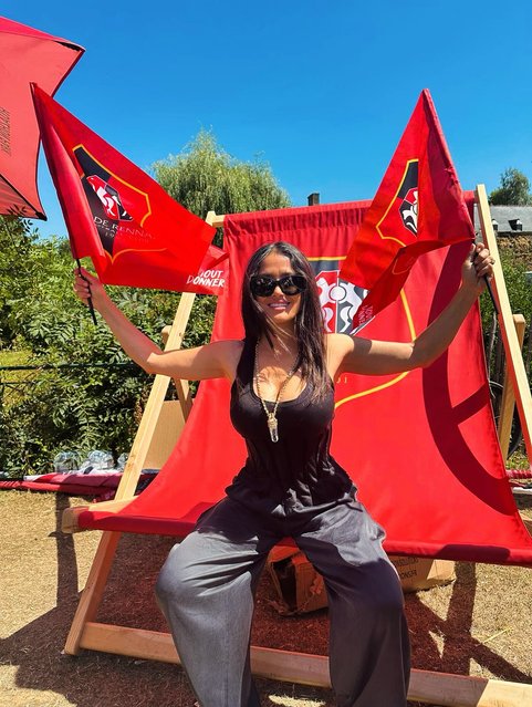 Mexican-American actress Salma Hayek visits France with her family on July 13, 2025. (Photo by salmahayek/Instagram)